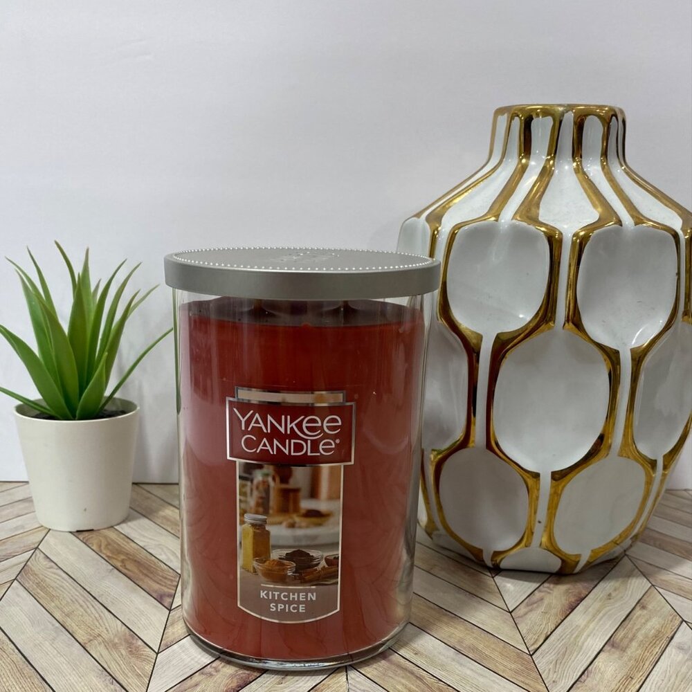 Yankee Candle “KITCHEN SPICE” Double Wick 22 0Z Jar w/Lid NEW
